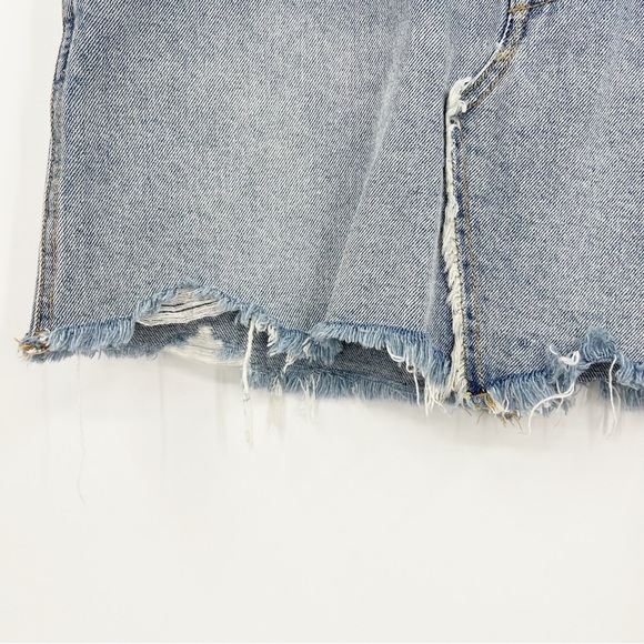 We The Free Blue Denim Jean Skirt High Rise Size 27 Boho Western Cowgirl - Picture 4 of 11